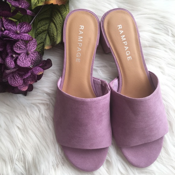 purple mules shoes